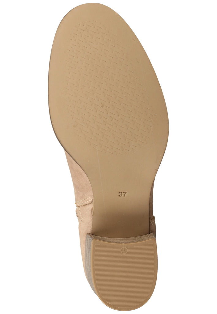Tamaris Stiefelette Veloursleder Taupe - surf4shoes