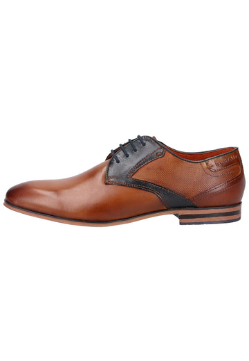 Bugatti Businessschuhe Glattleder Cognac - surf4shoes