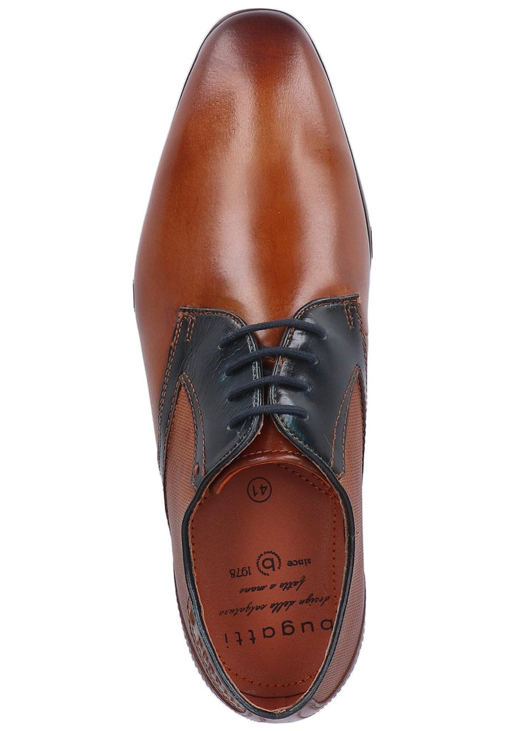 Bugatti Businessschuhe Glattleder Cognac - surf4shoes