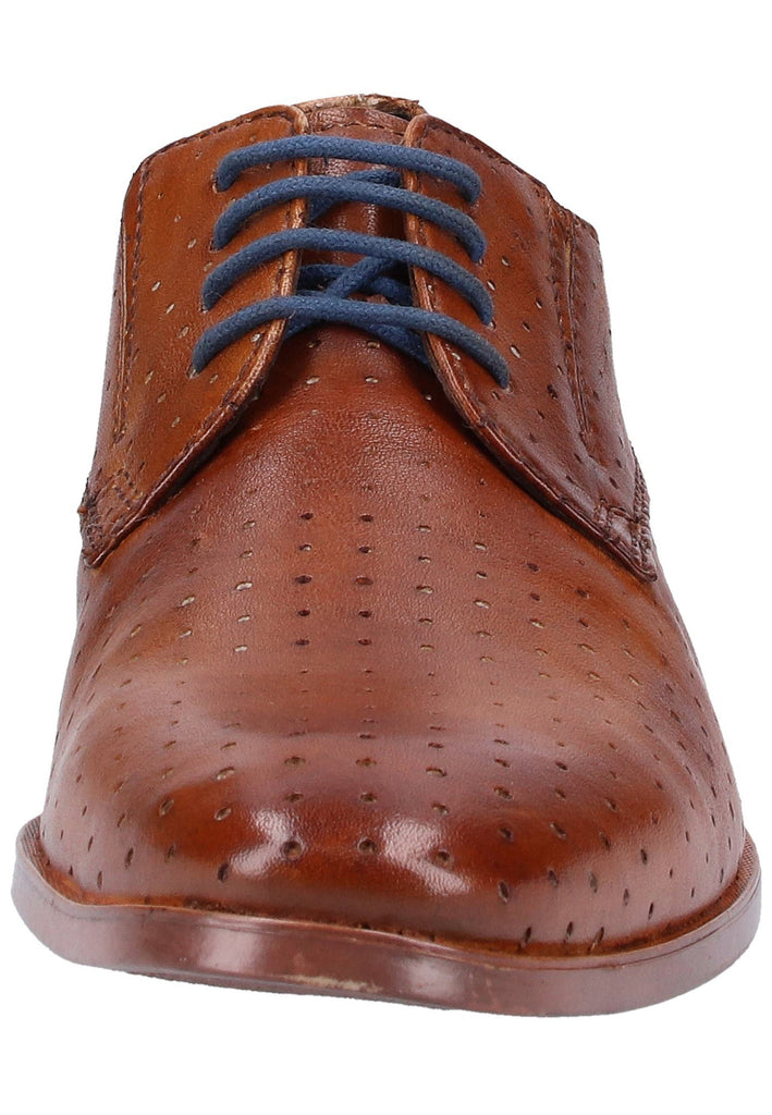 Bugatti Businessschuhe Glattleder Cognac - surf4shoes