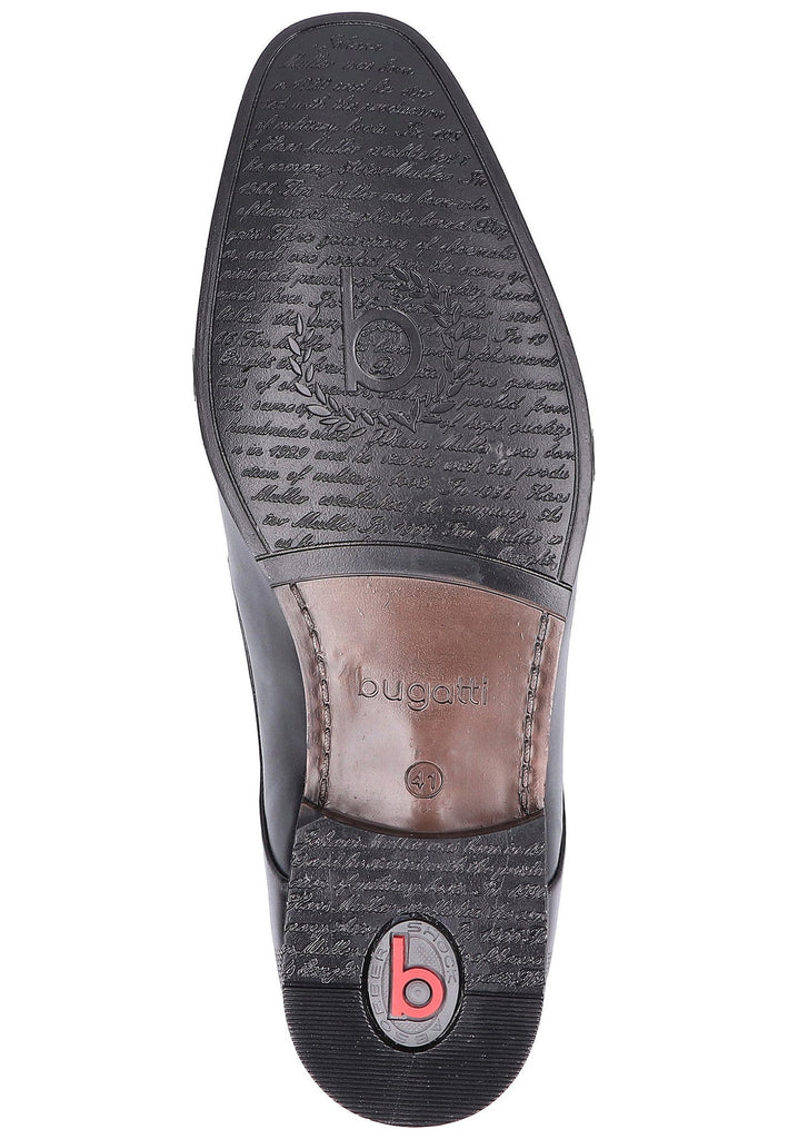 Bugatti Businessschuhe Glattleder Schwarz - surf4shoes