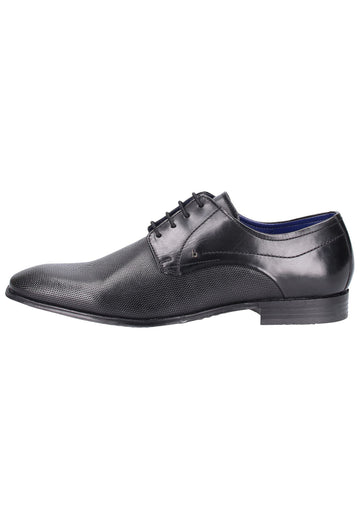 Bugatti Businessschuhe Glattleder Schwarz - surf4shoes