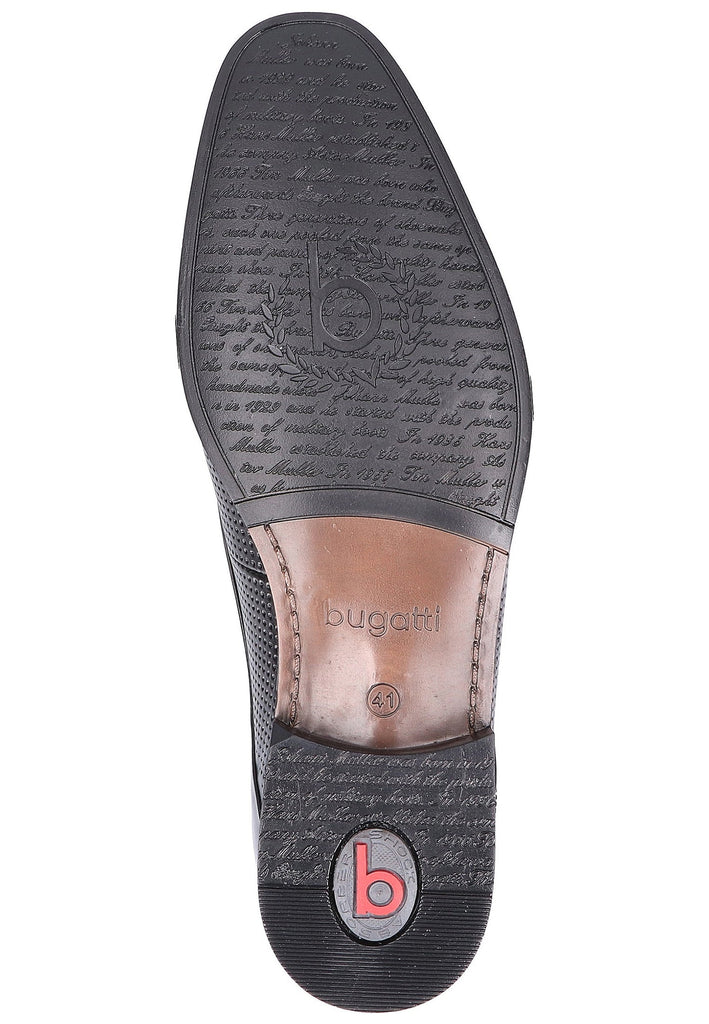 Bugatti Businessschuhe Glattleder Schwarz - surf4shoes