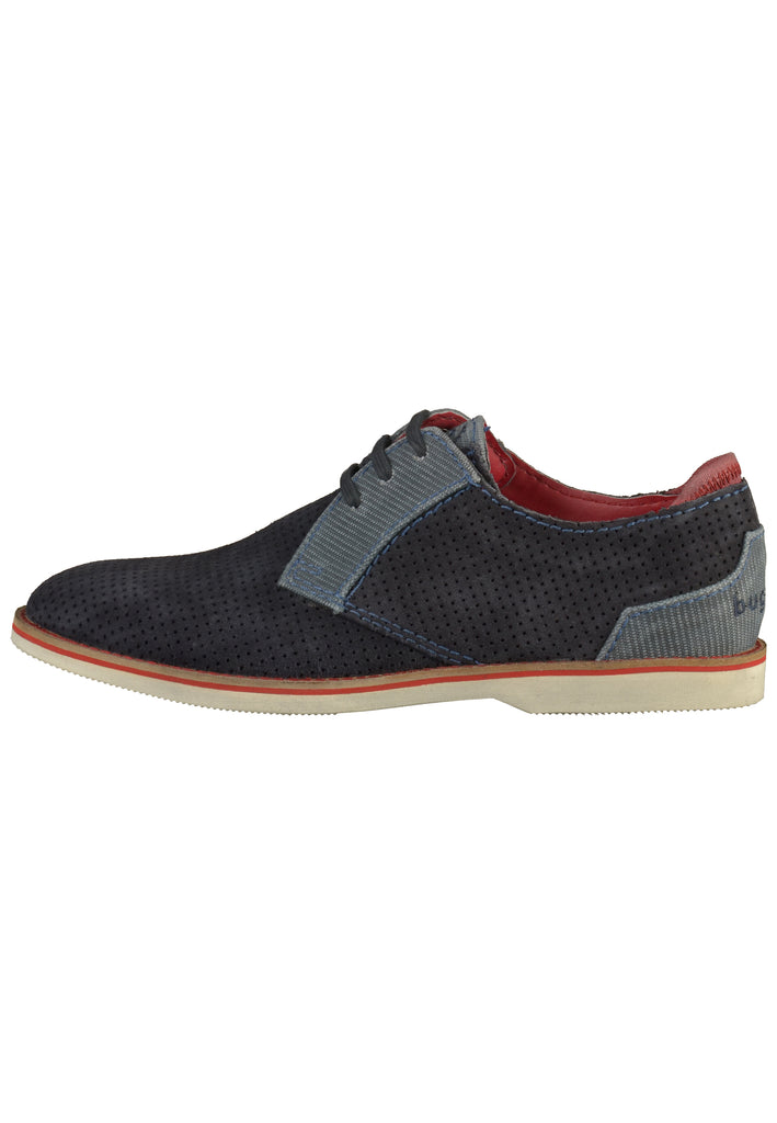 Bugatti Halbschuhe Veloursleder Blau - surf4shoes