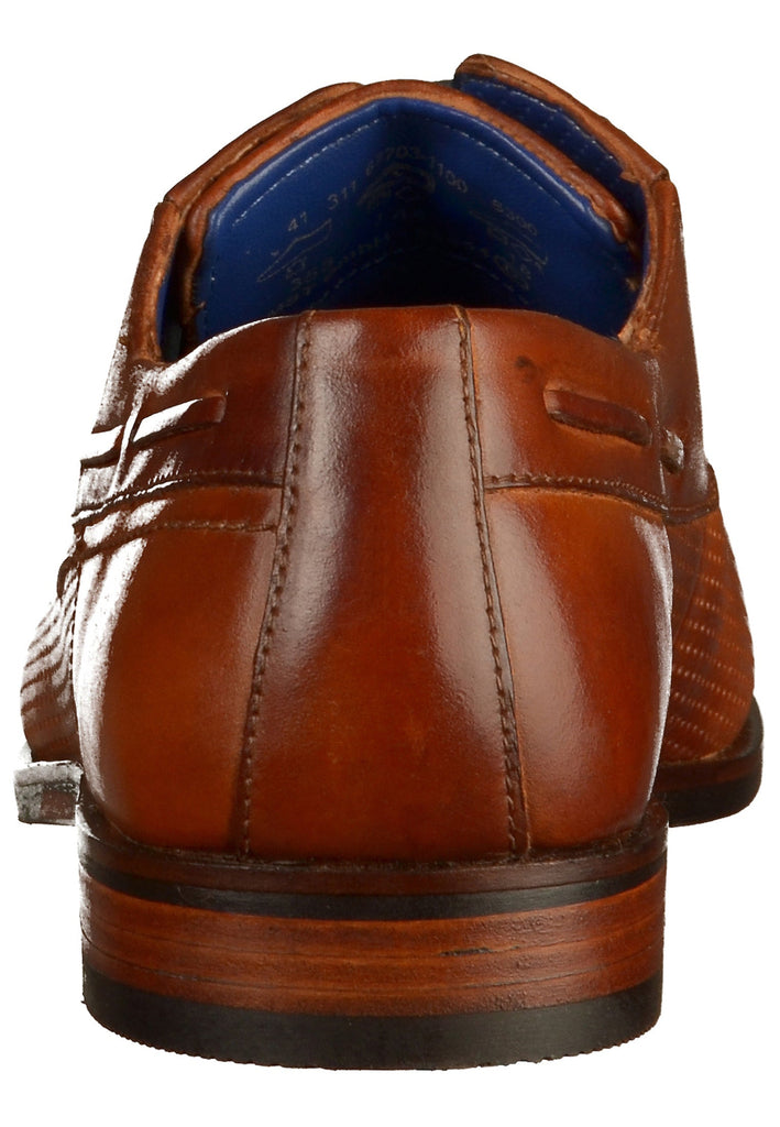 Bugatti Businessschuhe Glattleder Cognac - surf4shoes
