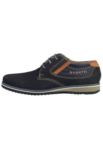 Bugatti Halbschuhe Veloursleder Dunkelblau - surf4shoes