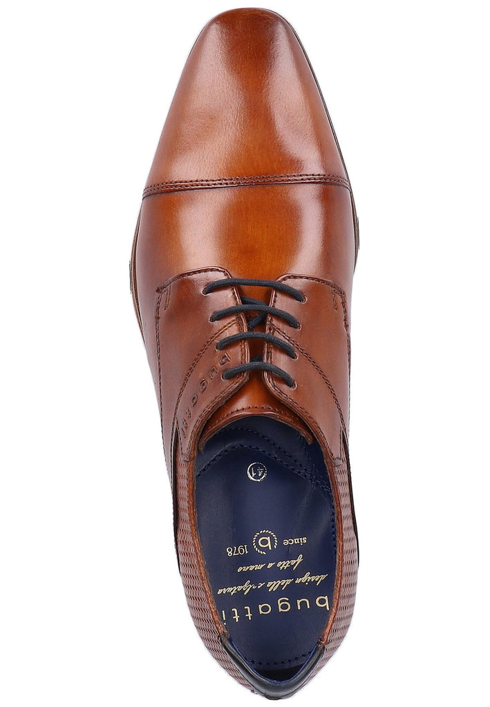 Bugatti Businessschuhe Glattleder Cognac - surf4shoes