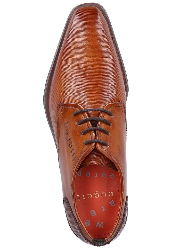 Bugatti Businessschuhe Glattleder Cognac - surf4shoes