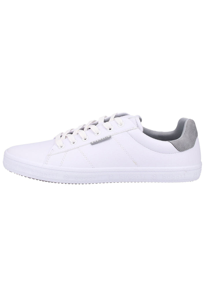 Bugatti Sneaker Lederimitat Weiß/Hellgrau - surf4shoes