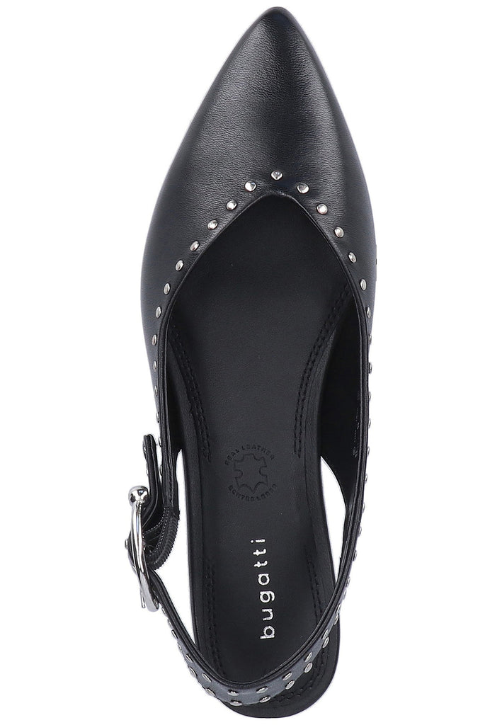 Bugatti Ballerinas Glattleder Schwarz - surf4shoes
