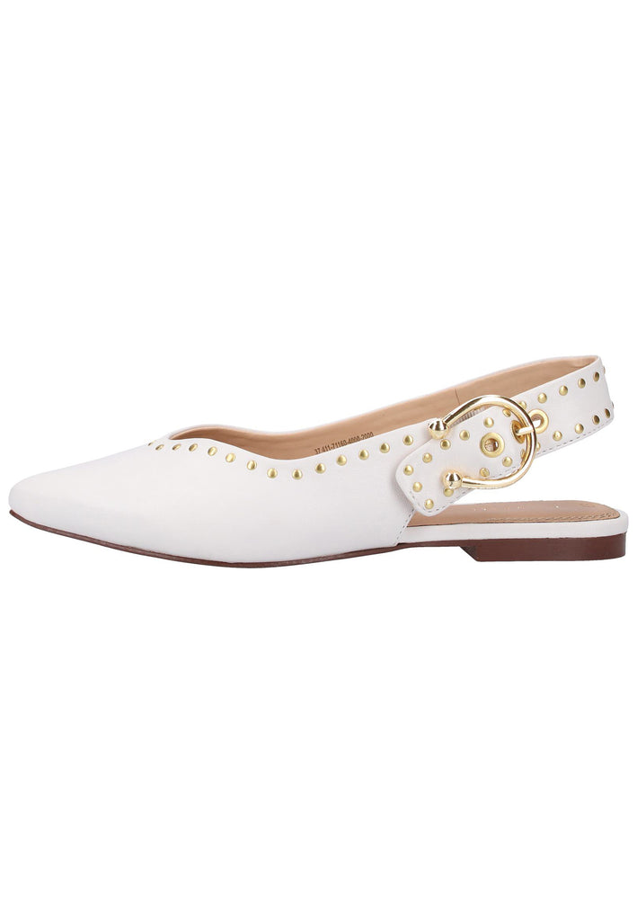 Bugatti Ballerinas Glattleder Weiß - surf4shoes
