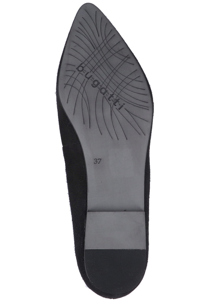 Bugatti Ballerinas Veloursleder Schwarz - surf4shoes