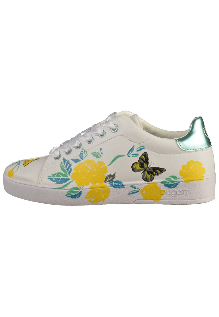 Bugatti Sneaker Lederimitat Weiß/Gelb - surf4shoes