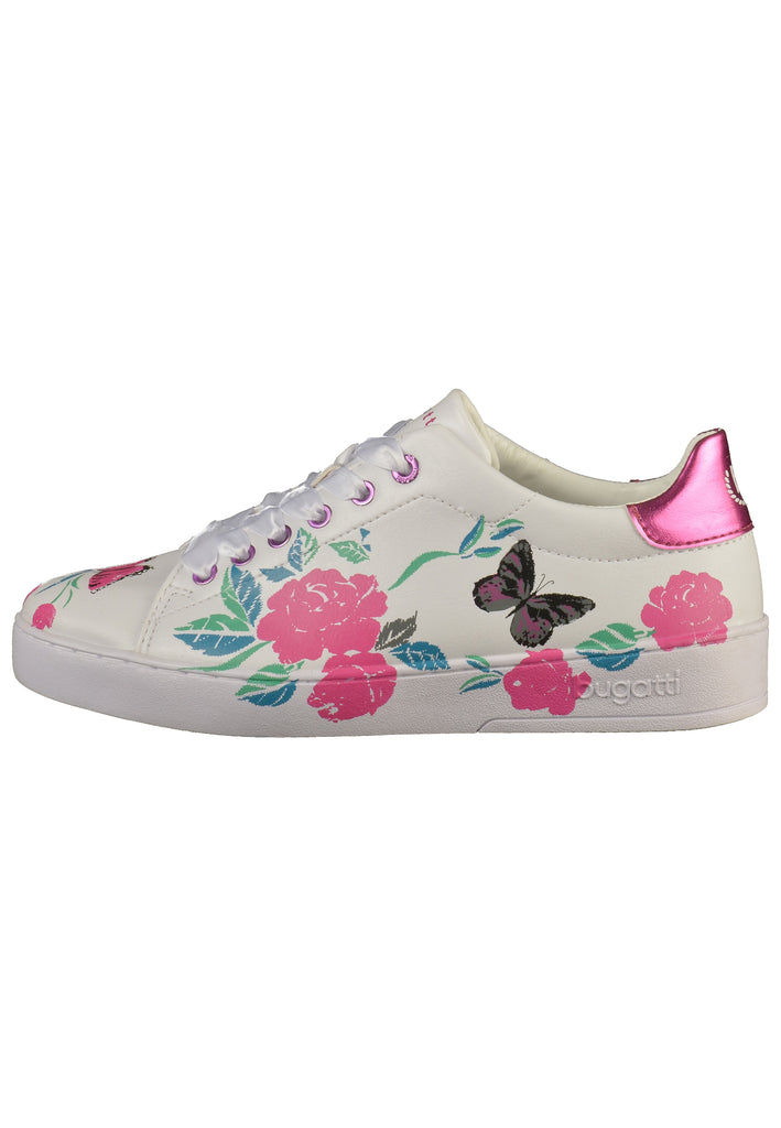 Bugatti Sneaker Lederimitat Weiß/Pink - surf4shoes