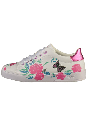 Bugatti Sneaker Lederimitat Weiß/Pink - surf4shoes