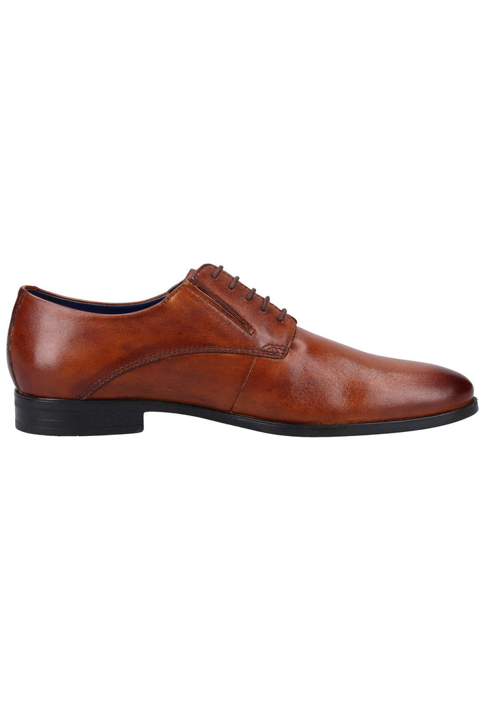 Bugatti Businessschuhe Glattleder Cognac - surf4shoes