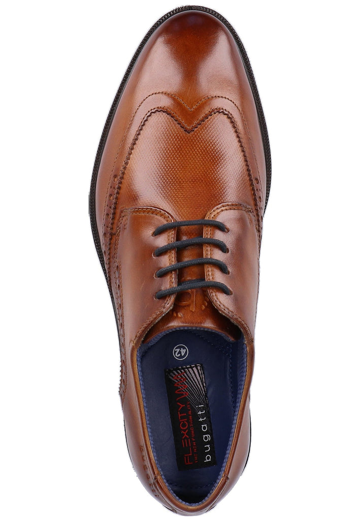 Bugatti Businessschuhe Glattleder Cognac - surf4shoes