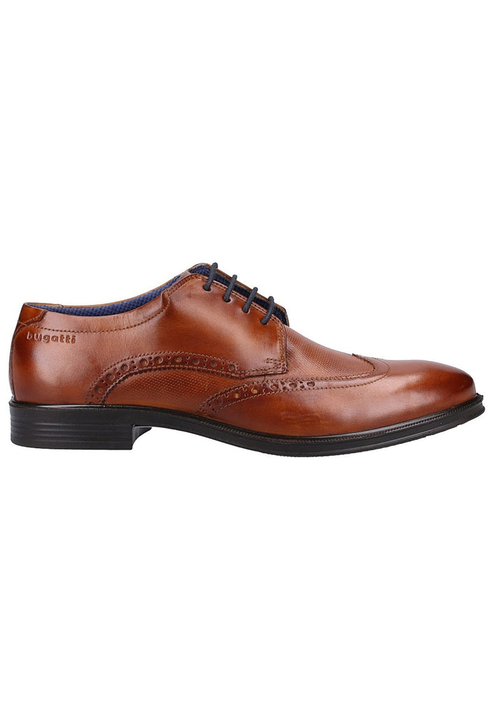 Bugatti Businessschuhe Glattleder Cognac - surf4shoes