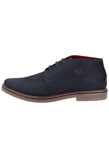 Bugatti Halbschuhe Veloursleder Dunkelblau - surf4shoes