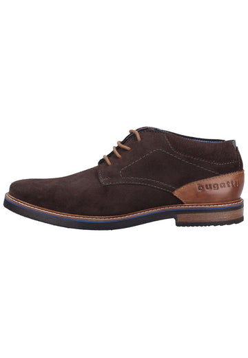 Bugatti Halbschuhe Veloursleder Dunkelgrau - surf4shoes