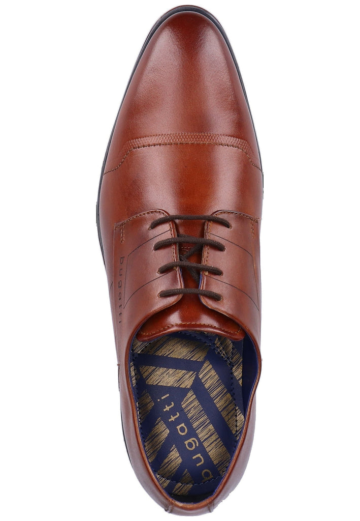Bugatti Businessschuhe Glattleder Cognac - surf4shoes