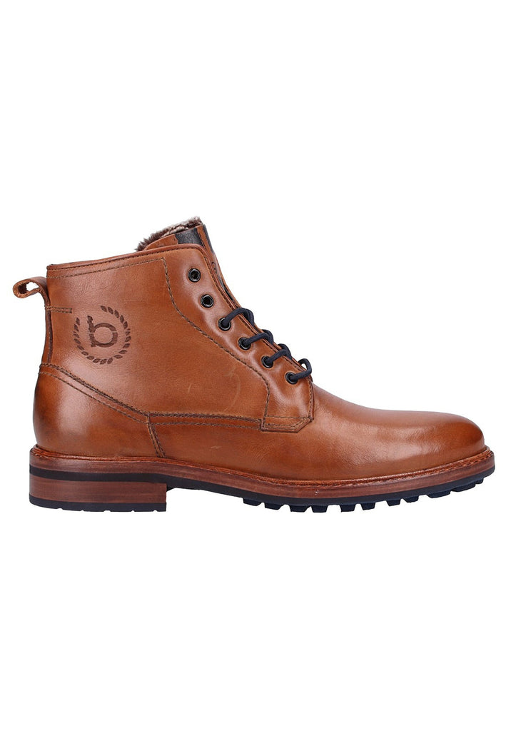 Bugatti Stiefelette Nappaleder Cognac Warmfutter - surf4shoes