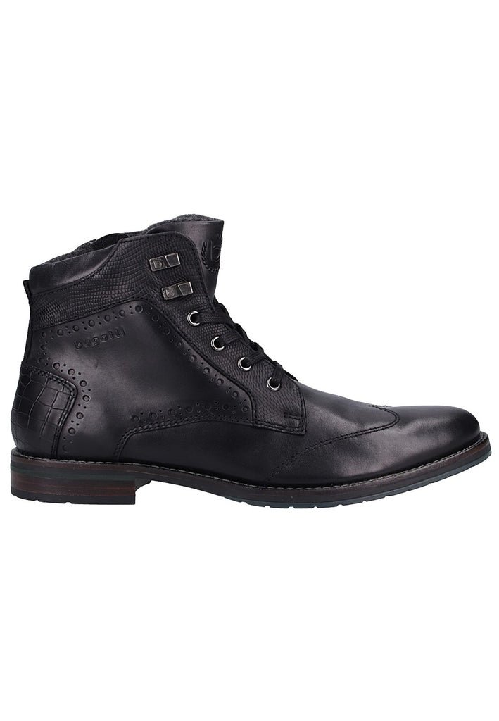 Bugatti Stiefelette Nappaleder Schwarz - surf4shoes