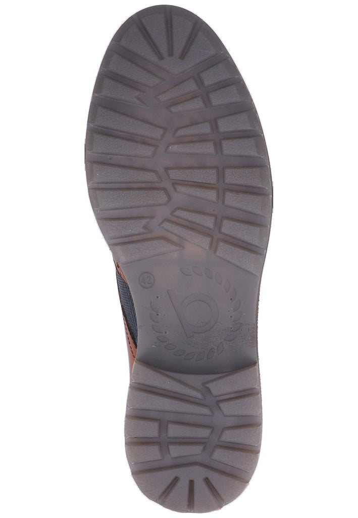 Bugatti Halbschuhe Glattleder Braun/Blau - surf4shoes