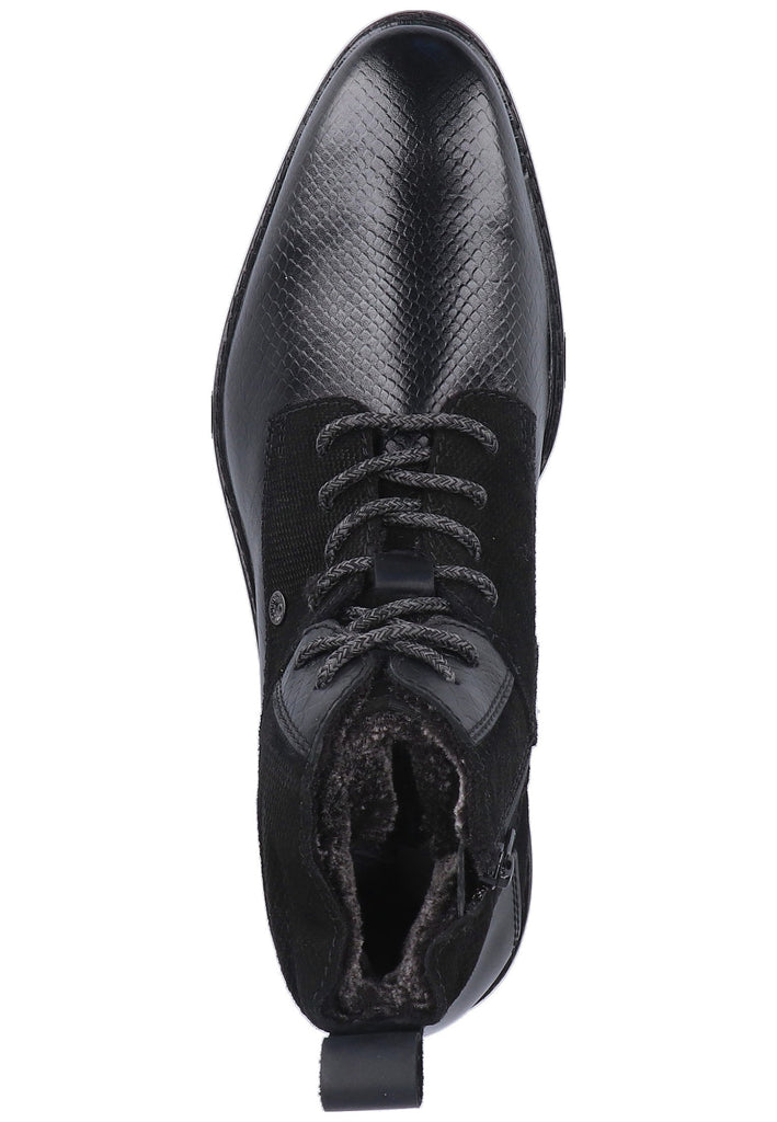 Bugatti Stiefelette Nappaleder Schwarz Warmfutter - surf4shoes