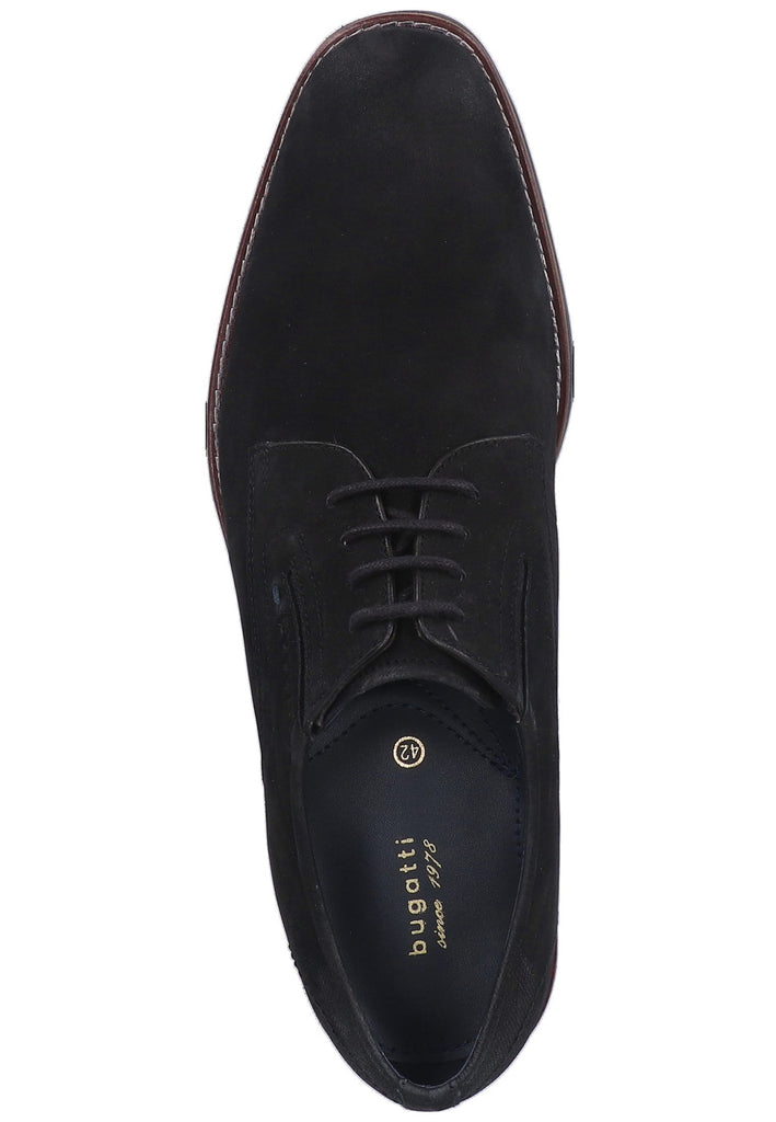 Bugatti Businessschuhe Nubukleder Schwarz - surf4shoes