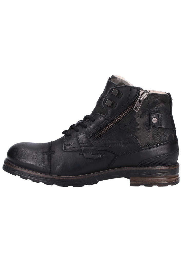 Bugatti Stiefelette Nappaleder Schwarz Warmfutter - surf4shoes