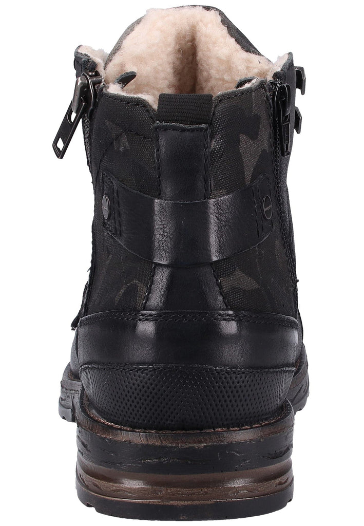 Bugatti Stiefelette Nappaleder Schwarz Warmfutter - surf4shoes