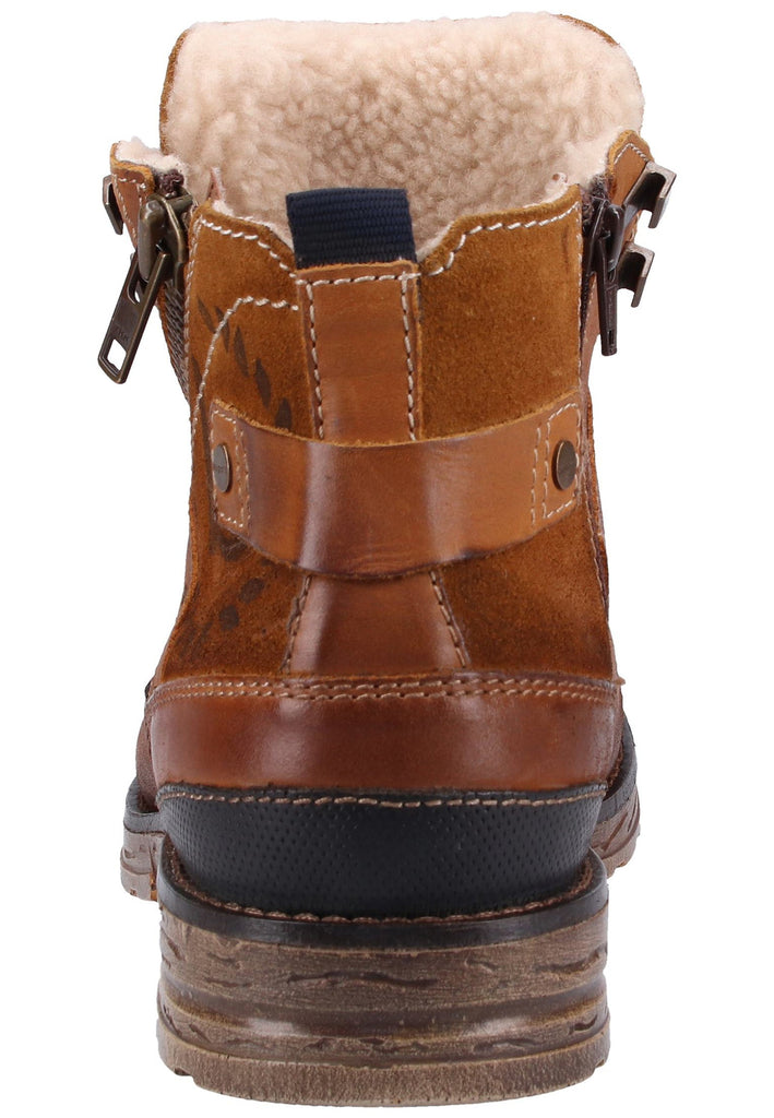 Bugatti Stiefelette Nappaleder Cognac - surf4shoes