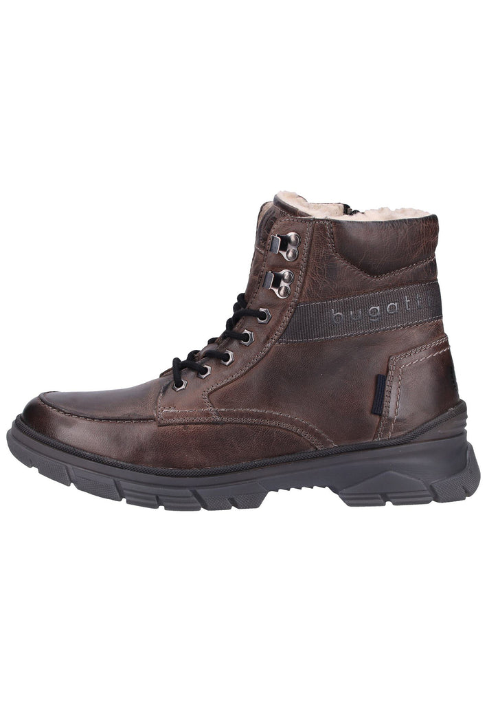 Bugatti Stiefelette Glattleder Dunkelgrau Warmfutter - surf4shoes