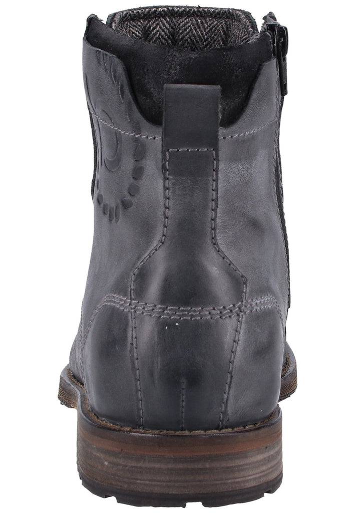 Bugatti Stiefelette Leder Grau/Schwarz - surf4shoes