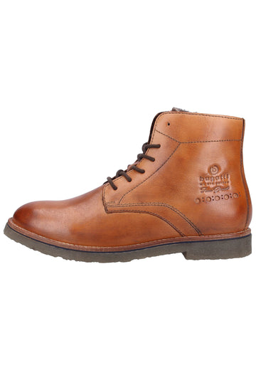 Bugatti Stiefelette Glattleder Cognac Warmfutter - surf4shoes