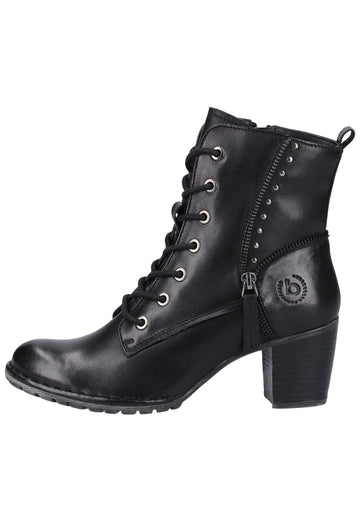 Bugatti Stiefelette Nappaleder Schwarz - surf4shoes