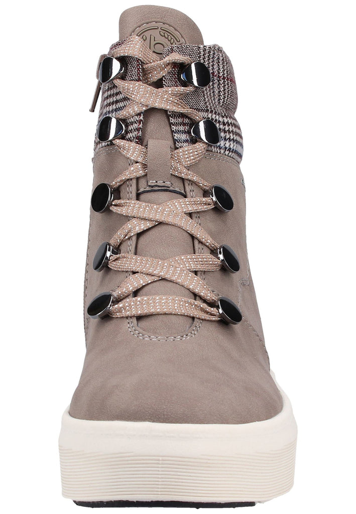 Bugatti Stiefelette Lederimitat Taupe Warmfutter - surf4shoes