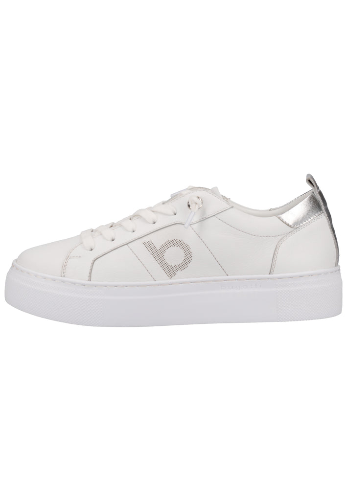 Bugatti Sneaker Nappaleder Weiß/Silber - surf4shoes