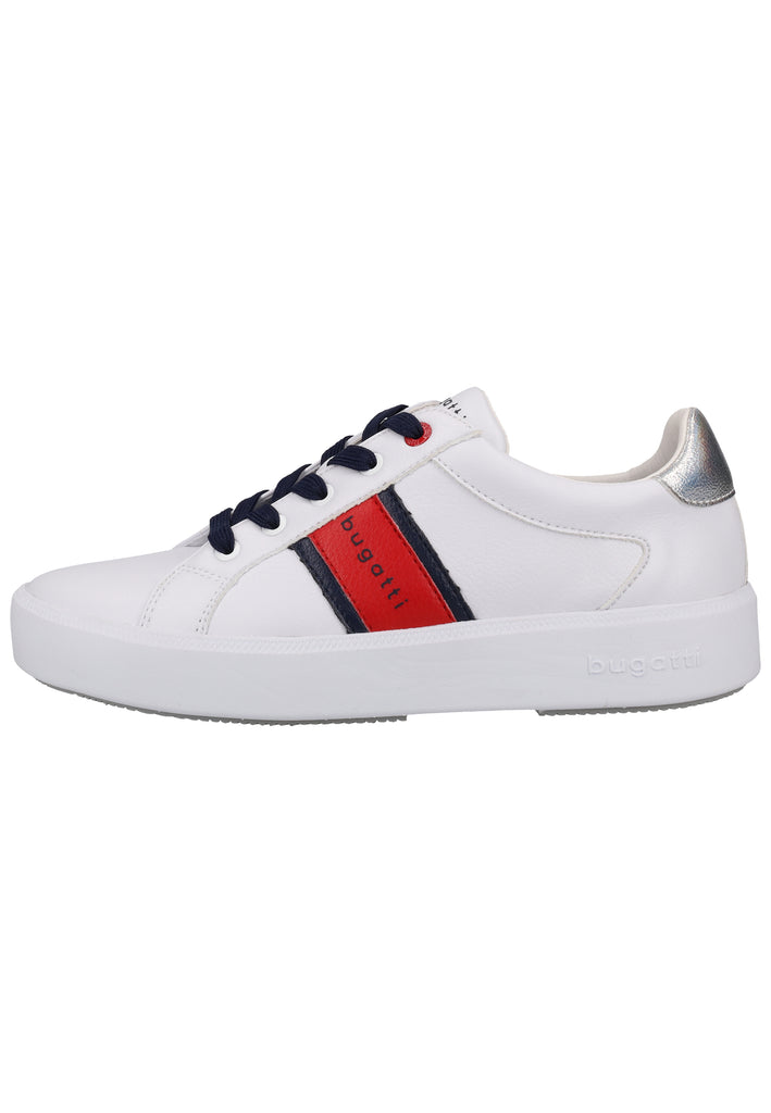 Bugatti Sneaker Lederimitat Weiß/Rot - surf4shoes