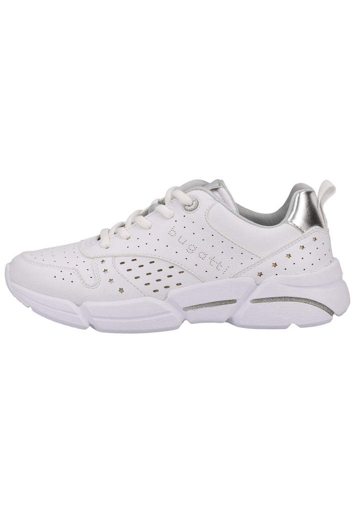 Bugatti Sneaker Lederimitat Weiß/Silber - surf4shoes
