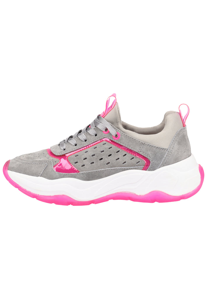 Bugatti Sneaker Leder/Synthetik Grau/Pink - surf4shoes