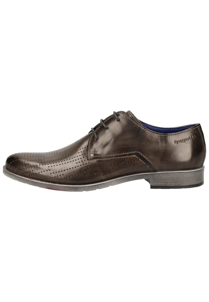 Bugatti Businessschuhe Leder Dunkelgrau - surf4shoes