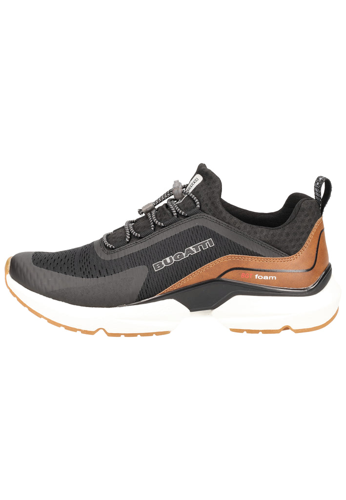 Bugatti Sneaker Lederimitat/Textil Schwarz/Beige - surf4shoes
