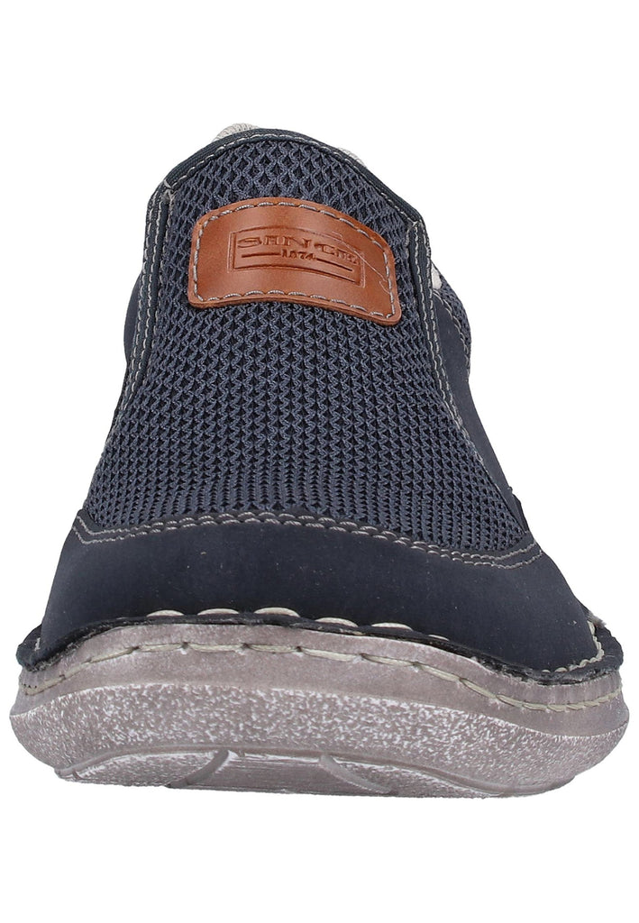 Rieker Slipper Lederimitat Pazifik - surf4shoes