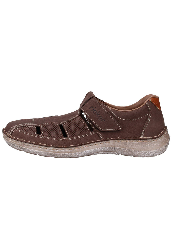 Rieker Halbschuhe Glattleder Dunkelbraun - surf4shoes