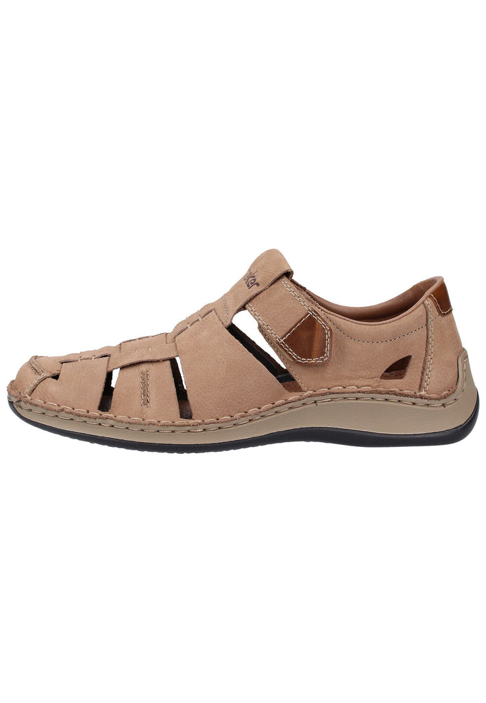 Rieker Halbschuhe Glattleder Camel - surf4shoes