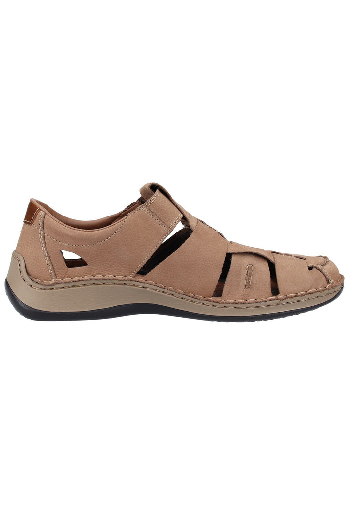 Rieker Halbschuhe Glattleder Camel - surf4shoes