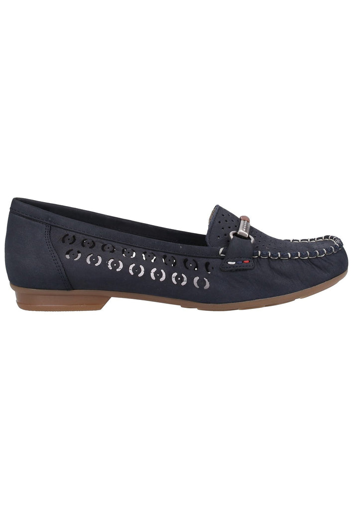 Rieker Slipper Leder Pazifik - surf4shoes