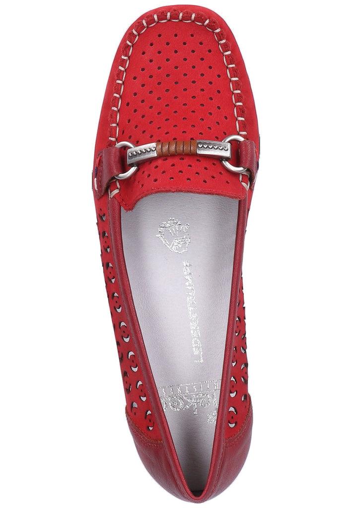 Rieker Slipper Glattleder Rot - surf4shoes